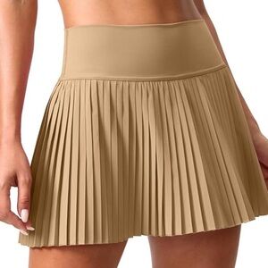 Preppy Pleated Tan Tennis 🎾 Mini Skort | NEW! Size Large